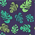 Vector seamless tripical pattern