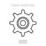 Icon of the gear in a linear style