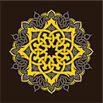 Mandala Round Ornament Pattern. islamic style vector background. Hand drawn design. Ethnic motifs.