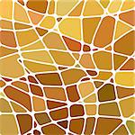 abstract vector stained-glass mosaic background - orange and brown