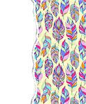 Vector illustration of pattern with colorful abstract feathers
