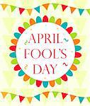 April Fools' Day vector. Holiday laughing card, poster. Vector illustration