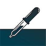 Take the sample by pipette. Vector icon