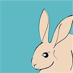 Easter Rabbit animal cartoon. Vector illustrator Easter Bunny.