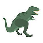 T-Rex Dinosaur Of Jurassic Period, Prehistoric Extinct Giant Reptile Cartoon Realistic Animal. Simplified Dinosaur Species Vector Illustration With Recognizable Details Of Ancient Fauna.