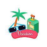 Exotic Vacation. Bright Vector IllustartionSummer Vacation. Bright Vector Illustartion