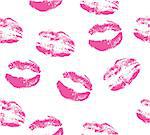 seamless patterns with lipstick kisses. Colorful imprints of real lipstick textures. Can be used for design of fabric print, wrapping paper or romantic greeting card