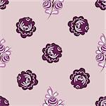 Abstract flower seamless pattern background. Vector texture Floral seamless backgrounds.