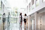 Female Doctors Talking As They Walk Through Hospital