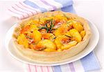 Crostata with peaches and rosemary
