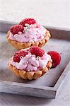 Cupcakes with raspberry mousse