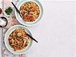 Pilau rice with cauliflower and peas