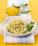 Risotto alle zucchine (courgette risotto with lemon, Italy)