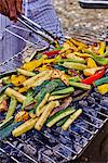 Vegetables on a barbecue