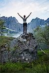 Woman in mountains