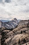 Elevated view of mountainous rock formations, Yosemite National Park, California, USA