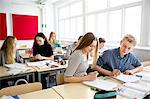 Teenagers in classroom