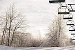 Empty ski lift in the ski resort