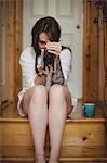 Woman taking photo on digital camera