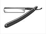 Straight razor vector isolated on a white background vector illustration