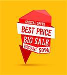 Sale Best Price Banner. Vector illustration.