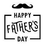 Happy Father's Day vector card with mustache