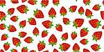 Background of strawberries on white background. Seamless pattern. vector illustration