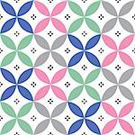 Abstract background - round shapes in pink, grey, navy blue and green design on white