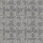 Repeating Geometric Stripes Tiling. Ornamental Stylish Texture. Vector Seamless Monochrome Pattern