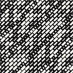 Vector Seamless Black And White Irregular Dash Rectangles Grid Pattern. Trendy Monochrome Texture. Abstract Geometric Background Design