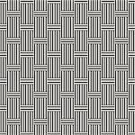 Abstract Geometric Pattern With Stripes Lattice. Seamless Vector Background. Monochrome Stylish Texture.