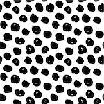 Dots Handdrawn Seamless Pattern. Vector Illustration of Grunge Tileable Background.