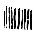Hand Drawn Line Brush Strokes. Vector Illustration of Paint Stain.