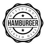 Hamburger vintage stamp vector black