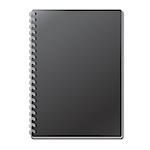 Notebook with empty blank cover isolated on white background. Object mock-up or template