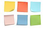 Vector illustration of multicolor post it notes isolated on white background.