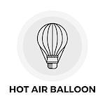 Hot Air Balloon Icon Vector.