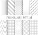 Striped seamless patterns collection. Vector illustration.