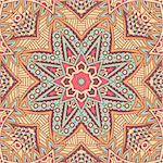 Abstract festive colorful mandala vector ethnic boho tribal pattern