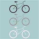 Bicycle black grey white icon.