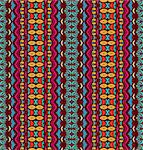 Abstract indian mosaic motif seamless pattern. Bohemian Geometric print