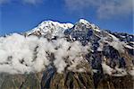 Mountain Landscape and cloud in Himalaya. Annapurna region, Nepal, Mardi Himal track.