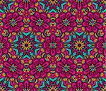 abstract geometric flower tiles bohemian ethnic seamless vector pattern ornamental. Hand drawn graphic print