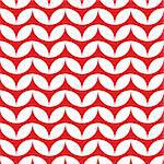 Tile red and white knitting vector pattern or winter background