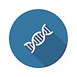 DNA and Medical Services Icon. Flat Design. Isolated.