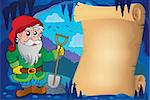 Parchment in fairy tale cave image 8 - eps10 vector illustration.