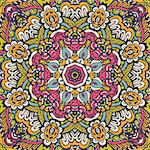 seamless flower doodle graphic pattern paisley Geometric print