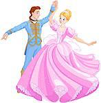 The royal ball dance of Cinderella and Prince