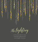 Vector illustration of light cords on a dark background. String Lights