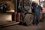 Fork lift operator in magnet factory, Gauteng, South Africa